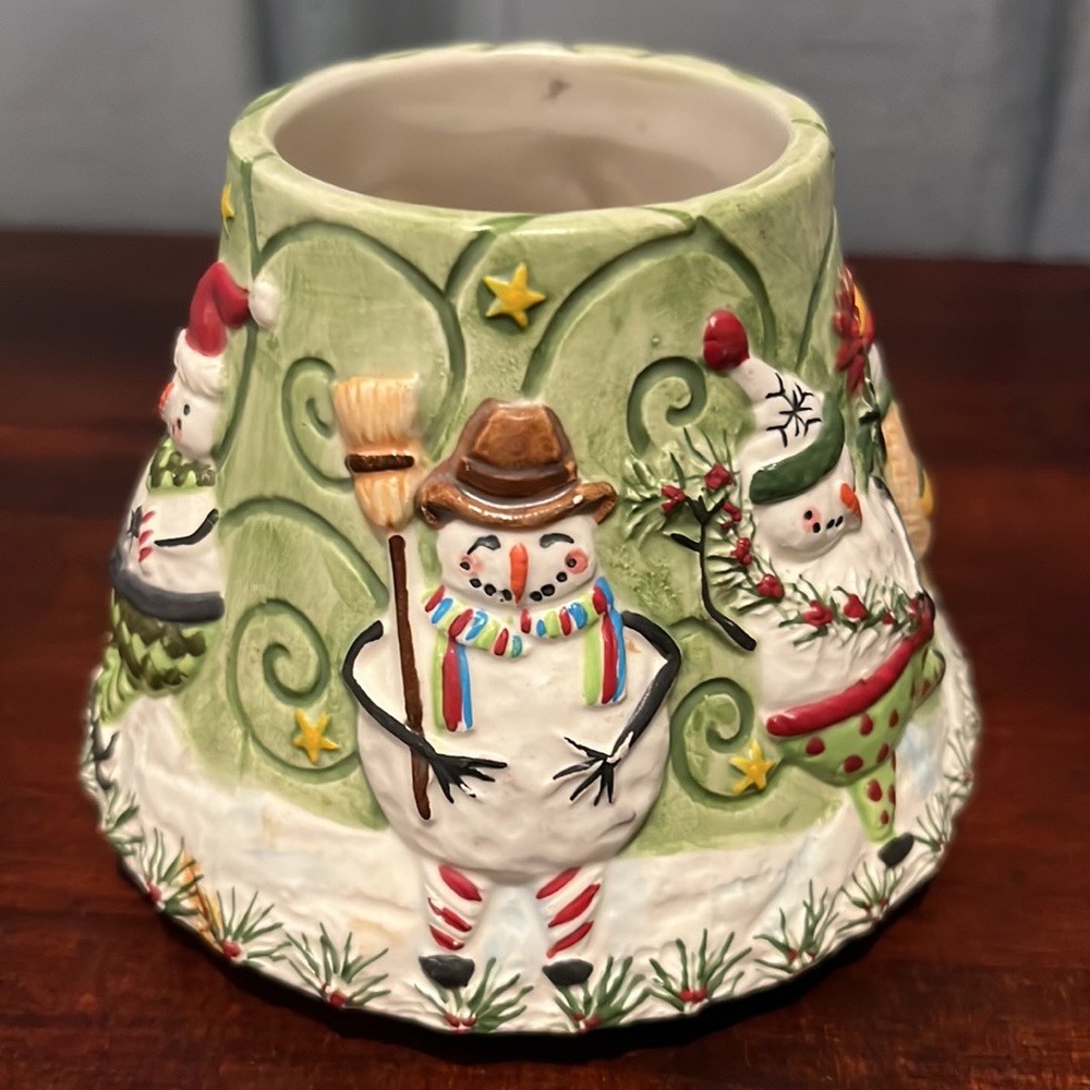 Yankee Candle Small Topper Shade Snowmen Pine